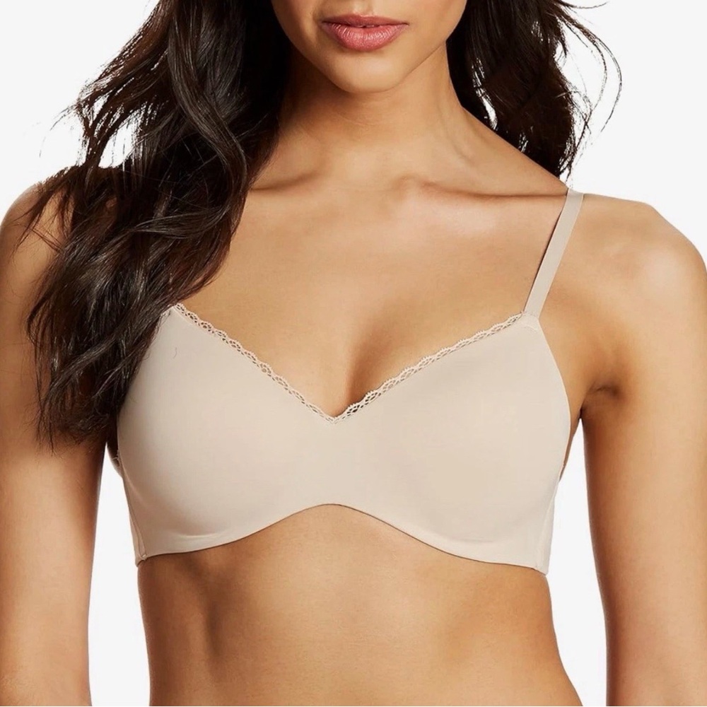 Maidenform Women's Lift Bralette Convertible Demi Bra Beige Size L/DD